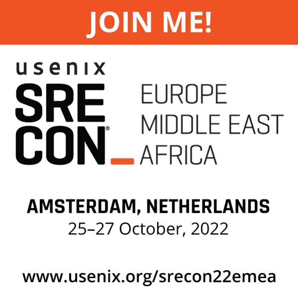 Join Me at SREcon22 Europe/Middle East/Africa button